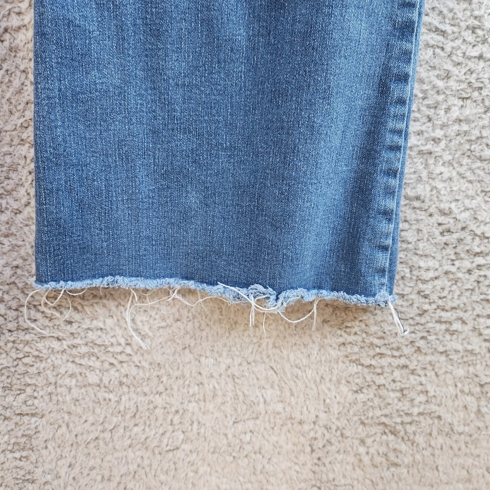 Sincerely Jules Bootcut Jeans Women 11/30 (Fits 30x30) Blue High-Rise Frayed Hem - Picture 5 of 14